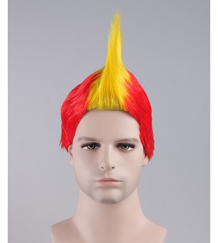 Yellow / Red Mohawk Wig
